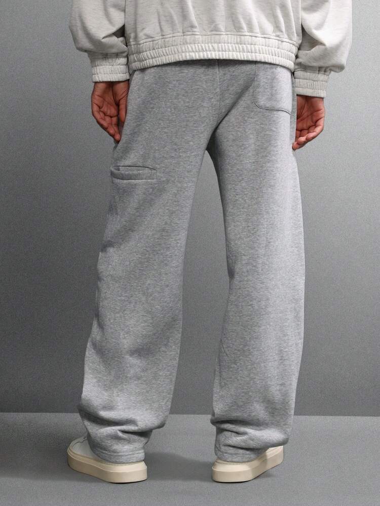 Pantaloni della tuta in pile dalla vestibilità rilassata con polsini elastici