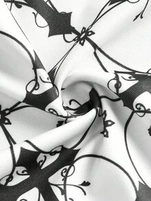 ROMWE Women's Gothic Cross Elastic Waist Briefs - Grey - View 4