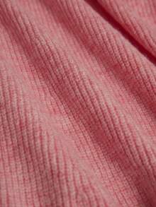 Aveloria Rosie V-Neck Knitted Dress, Fitted Waist Floral Print Dress, Women Sweater Dress - Pink - View 7