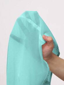 Franclia Plus Size Women's Fashion Floral Chiffon Dress With Elegant Lightweight Summer Jacket 2pcs Set - Mint Blue - View 7