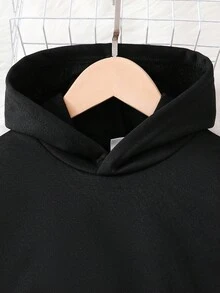 GraphicGems 2件套男童休闲鳄鱼纹飞机印花连帽卫衣和针织裤套装，秋冬 - 黑色 - 查看 8