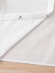 SHEIN Camicia casual a maniche lunghe con bottoni per bambini, versatile e comoda, adatta per pendolarismo, scuola, uso quotidiano, viaggi, sport, autunno/inverno, ritorno a scuola, matrimoni, colore bianco - Bianco - Visualizzare 7