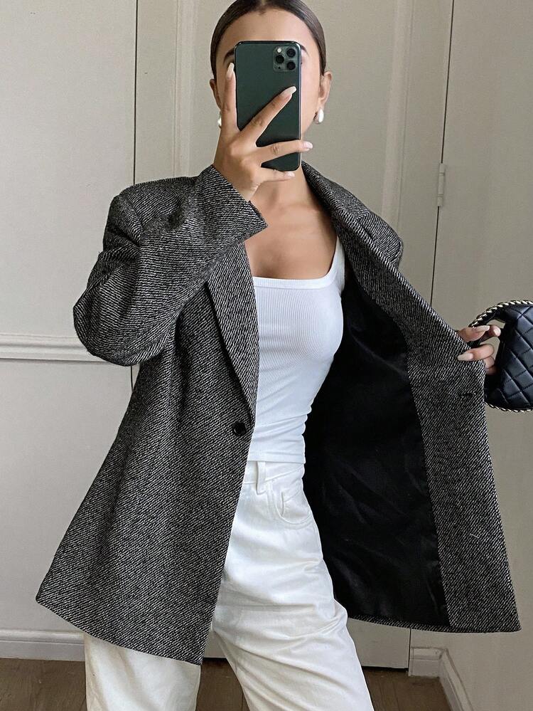 Women's Waist Cinched Lapel Blazer Jacket Women Coats