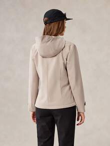 OutZeal 女式防水防风修身拉链口袋连帽户外外套徒步露营