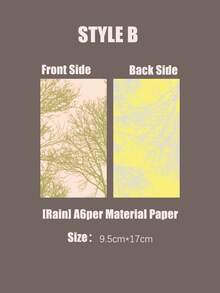 Zazumi 10P Original Design Material Paper; Front And Back Sides Notebook Paper - [Front And Back Sides] [Rain] [Weekly Planner] Series Inner Pages - Multicolor - View 3