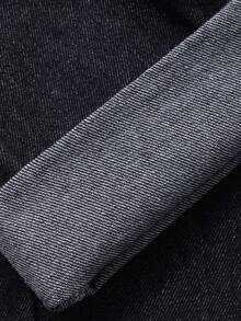 DAZY 2 件套年轻女孩复古水洗牛仔上衣和宽松休闲裤牛仔套装秋冬