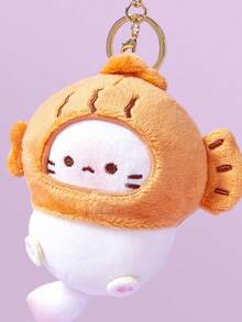 毛绒猫屋钥匙扣，可爱娃娃吊坠包饰钥匙扣配件，毛绒钥匙扣，钥匙扣毛绒，毛绒 - 彩色 - 查看 3