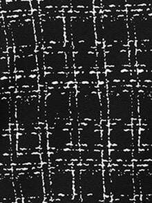 SHEIN Lady Women's Round Neck Plaid Raglan Sleeve Fashionable Versatile Lightweight Jacket In Fall/Winter - Black - View 9