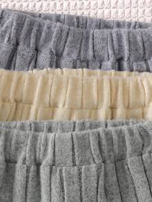 SHEIN Playful Pals 3 Stücke Baby-Outfit-Set, inklusive elastisch geripptem Oberteil und Hose, 2 Stücke Anzug, warm und dick für den Frühling, schicke Unisex-Outfits für Herbst/Winter