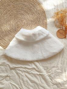 Vintaside Kids Girls' Autumn/Winter Korean Style Princess Versatile Furry Cloak Jacket, Suitable For School Performances Or Banquets