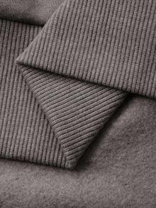 Dazy Plus Plus Size Sweatshirt With Large Graphic Print On Back, Streetwear Style, Thermal Lined, Thick Fabric, Plus Size For Women, Autumn/Winter - Grey - View 7