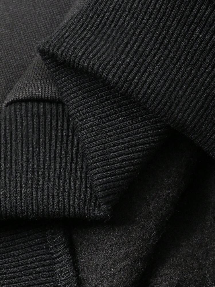 Baby Boy Contrast Color Block Collar Long Sleeve Casual Streetwear Sweatshirt Fall/Winter