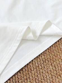 SWAVVY 万圣节图案 T 恤男式宽松圆领短袖上衣 - 白色 - 查看 4