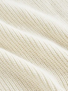SHEIN MOD Plus Size Knitted Pullover Sweater, Light Apricot Color Knitted Pullover Sweater, 2pcs Set, Reversible, Knitted Vest, Knitted Cover Up,Autumn Pullover, Knitted Long-Sleeved Woolen Suit, Knitted Top Suit, Two-Piece Set (Removable),Fall Sweaters Winter - Apricot - View 5