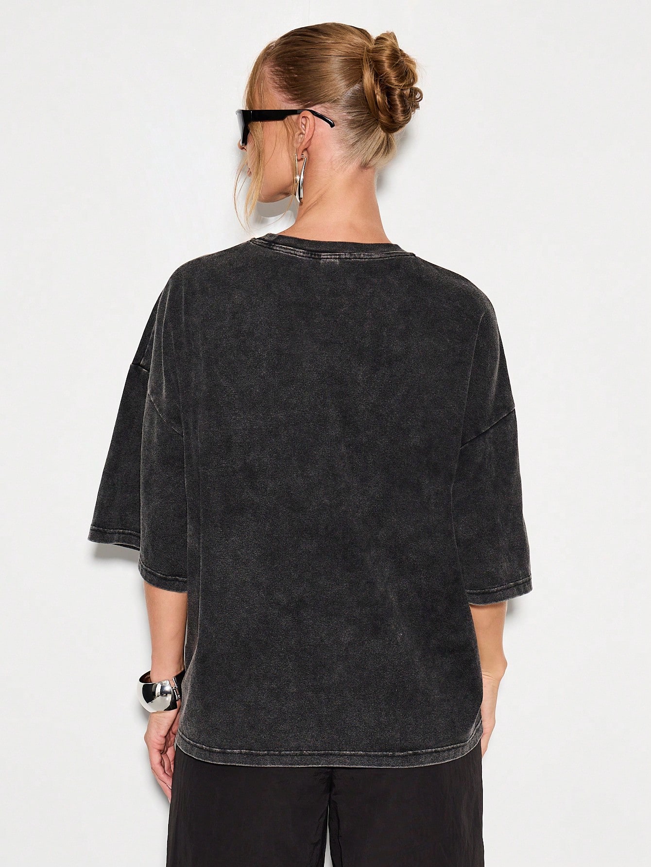 KIZN T-shirt oversize délavé avec imprimé KIZN