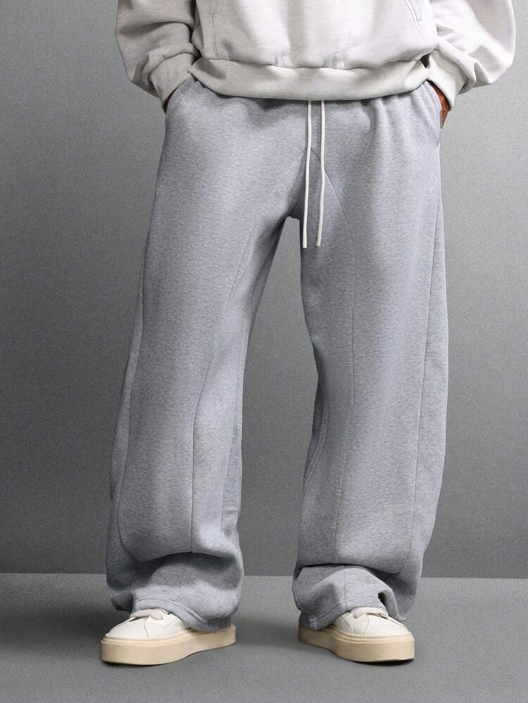 Pantaloni della tuta larghi con design a pannelli e coulisse