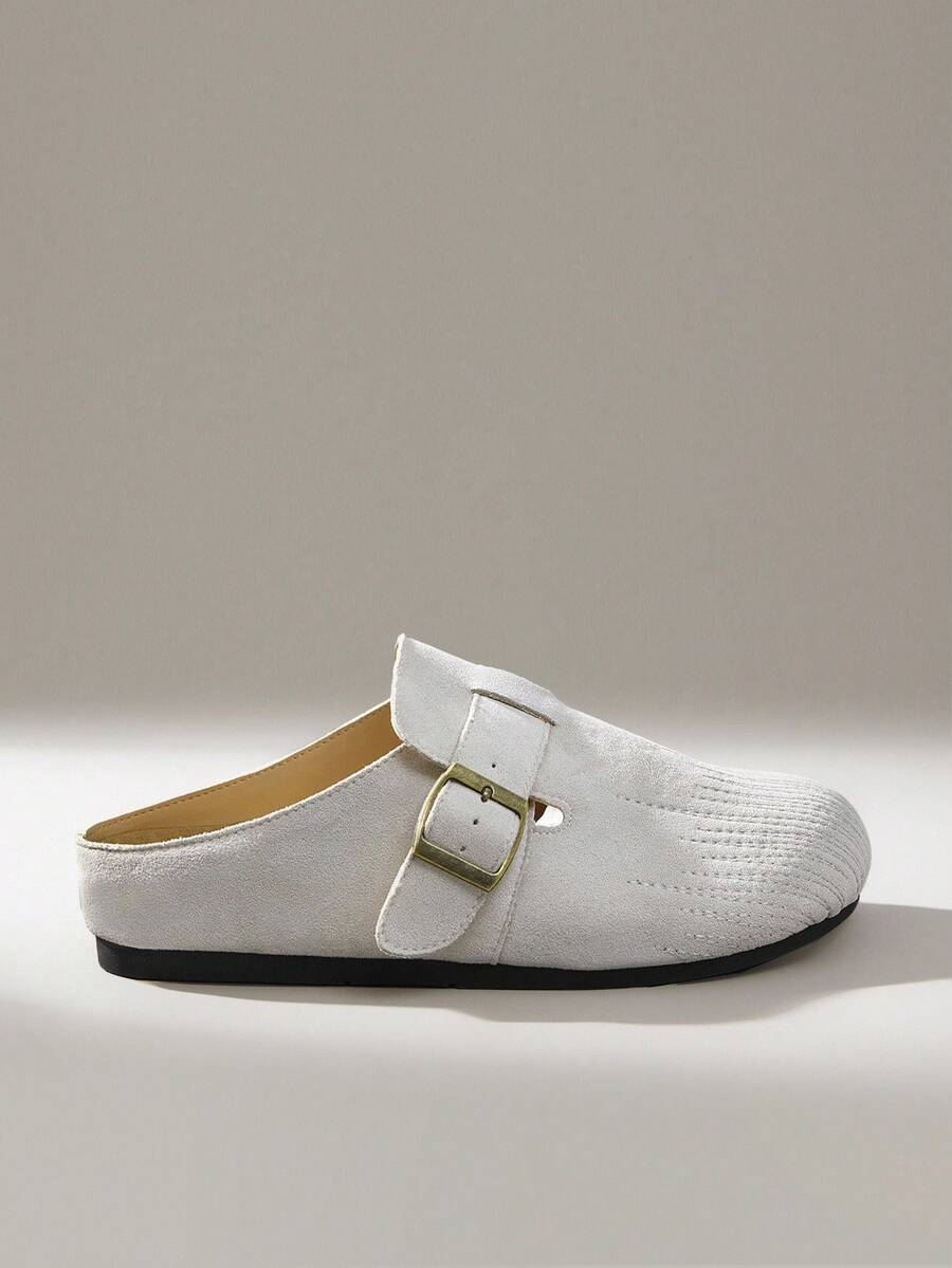 Solecia Women's Comfortable Round Toe Flat Shoes - Grey - View 1
