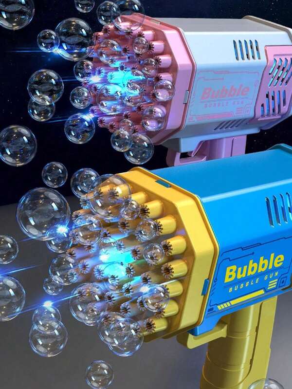 1pc Bubble Gun Space Light Bubble Machine, Battery-Free, Gatling Type, Electric Bubble Blower, Handheld Water Sprayer,Christmas