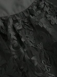 Fairmaia Elegant Lace Trim Bow German Traditional Outfit - Black - View 4