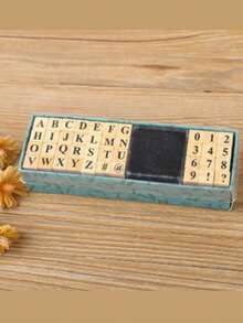40 Pieces In 1 Box Alphabet Stamps Alphabet Stamp Set With Alphanumeric Symbols For Journaling Wooden Alphabet Stamp Set, Uppercase And Lowercase Letters For Scrapbooking, Diary And Envelope Seals, Wooden Letters For Crafts Scrapbook Stamps School Supplies School Supplies For School Office Supplies School Stuff Office Supplies For Desk Office Supplies Office Desk Supplies Back To School,Back To School,School Supplies - Brown - View 25