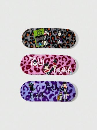 Paul Frank X ROMWE 3 Stücke süße Cartoon Haarspangen, süß-pikante Diva Haarklammern mit Feder, vielseitige Haarzubehör