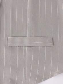 Sparklyn 2 件套青少年都市通勤优雅学院派对条纹背心 + 西装裤套装 - 彩色 - 查看 6