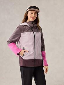 OutZeal Women Shell Jacket Hiking Camping Drawstring Waist Hooded Outdoor Windbreaker Fall Winter - Multicolor - View 12