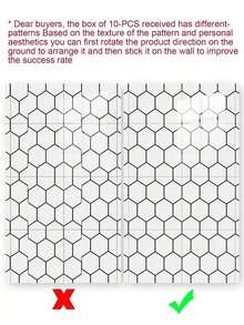 1 BỘ 10 MIẾNG GẠCH ỐP TƯỜNG MÀU TRẮNG KẺ CARO - TẤM GẠCH PVC TỰ DÍNH DỄ DÀNG BÁM VÀ DÁN CHO NHÀ BẾP, PHÒNG TẮM VÀ PHÒNG GIẶT. - Nhiều màu - Xem 8