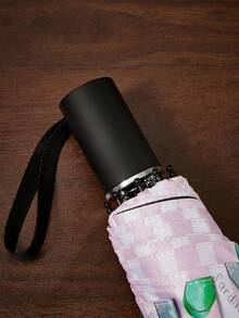 HARRY POTTER X SHEIN 1 pieza Paraguas con estampado de dibujos animados, protección UV, adecuado para la escuela, el trabajo, al aire libre y uso diario, diseñado para estudiantes universitarios, estudiantes de secundaria y mujeres, mágico - Rosa - Ver 8