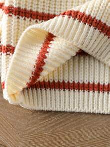 Baby Jungen & Mädchen Pullover, Rundhals, gestrickt, langärmelig, Streifendesign, lässig, bequem, modisch, geeignet für täglichen Gebrauch, innen, außen, Reisen, Schule