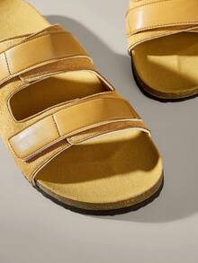 Solecia Men's Casual Flat Slide Sandals For Daily Wear - Brown - View 5
