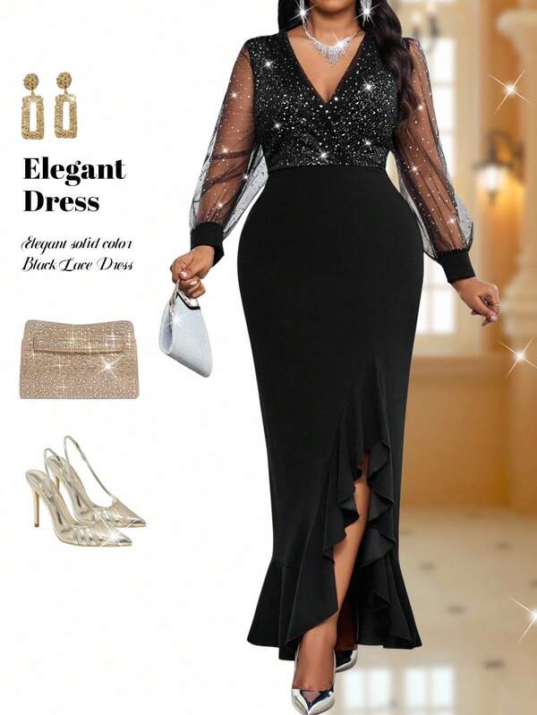 Fleurora Plus Size Dresses Fall Women Clothes Birthday Dresses For Women Elegant Concert Outfit Women Fall Clothes For Women  Plus Size Fall Dresses For Women Birthday Outfit For Women For Women Wedding Guest Dress For Women Elegant Dresses For Women Sparkly Dress Fall Dresses For Women Homecoming Dress Black Skirt Women's Dresses Curve Plus Black Formal Dress For Women Evening Dress Chic Wedding Prom Dress Graduation Dress Formal Dresses For Women Plus Size Dress For Women Black Formal Dress For Women Elegant Dresses For Party Plus Size Dress Women Long Summer Dress For Women Women's Dress Black Dress