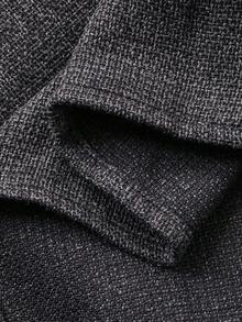 FRIFUL 女式羊毛面料多层荷叶边后背连衣裙，秋季 - 灰色 - 查看 8