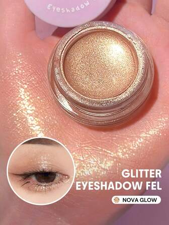 Fard à PaupièRes Jelly Wow Pop-Nova Glow Gel Fard à PaupièRes Pailleté Longue Tenue Haute Brillance Rayon De Lune Shimmer Ultra Pigmenté Facile à Porter CrèMe Fard à PaupièRes Lisse Cadeaux De NoëL Et D'Hiver Fard à PaupièRes Marron Paillettes Marque Beauté Visage Maquillage CosméTique Pour Femmes Filles Parfait Pour Hiver IdéAl Pour Y2K ÉLéGant Mode Adapté Pour Anniversaire Cadeau FêTe PrêT Meilleure Couleur