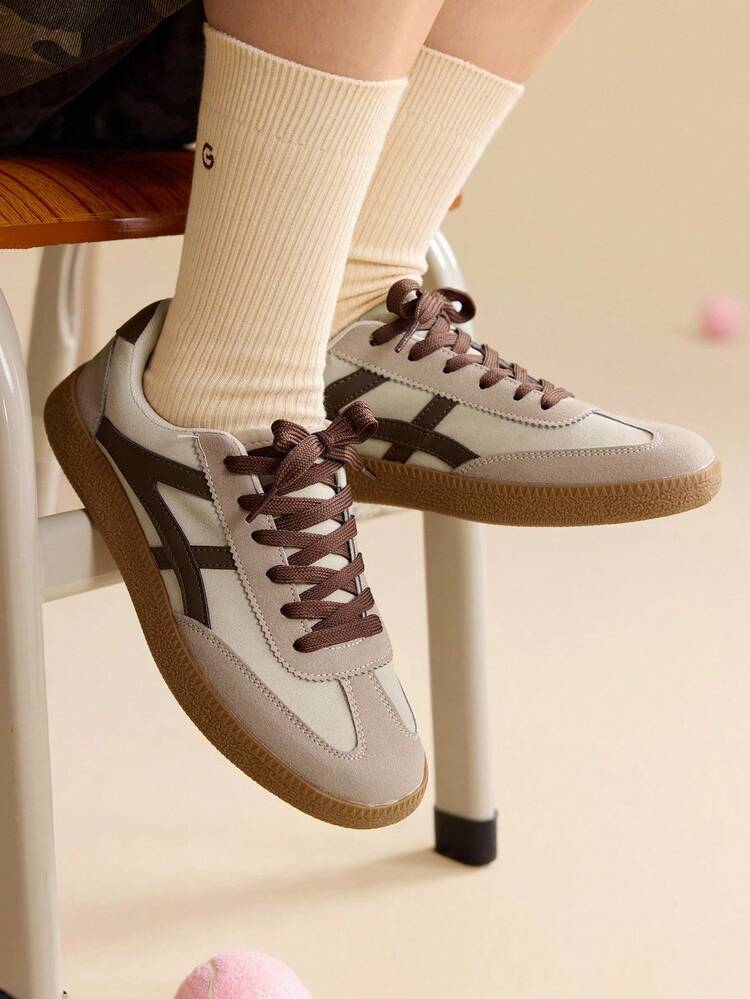 CUCCOO EASI Women's Beige Casual Sporty Sneakers For Christmas