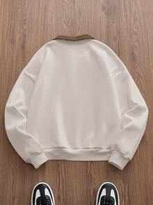 Manfinity Unisex Men's Knitted Casual Loose Fit Long Sleeve Sweatshirt, Fashionable & Everyday Wear, Autumn/Winter