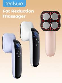 Teckwe Upgraded 4 Massager Heads Body Sculpting Machine Cellulite Remover Massager Cavitation Machine Upgraded Cellulite Massager 4 In 1 Stretch Marks Remover Body Beauty Machine For Belly Thigh Hip Leg