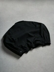 PAVTROS Men's Simple Black Corduroy Jacket , Men Zip Up Jacket , Jersey Jacket , Black Corduroy Jacket , Cropped Zip Up Jacket , Streetwear, Jersey Zip Up Jacket, Grunge, Fall/Winter