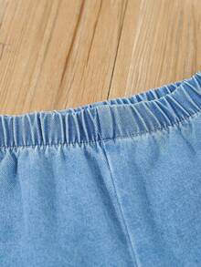 Sparklyn 2pcs/Set Tween Girl Casual Comfortable Butterfly Print Set - Black - View 7