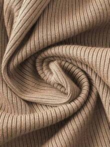 Linhara Plus Size Casual Solid Color Plush Patchwork Cardigan & Long Pants Set, Autumn/Winter Fall Cloth For Women - Camel - View 8