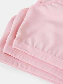 SHEIN 3pcs/Set Tween Girls' Comfortable Knit Sporty Casual Camisole Underwear Set Fall Winter