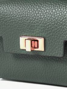 SHEIN SXY Mini Keychain Pendant, Portable Small Coin Purse, Earphone Case, Bag Charm - Dark Green - View 5