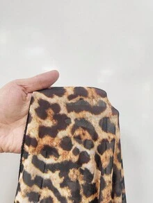 Zestiva Women's Sexy Positioning Leopard Print Backless Crossed Front Hem Skirt Cover-Up, Summer - Multicolor - View 7