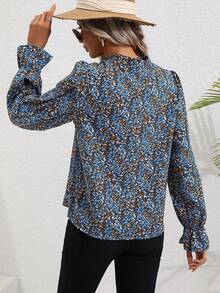 Women's All-Over Leopard Print Fashion Vacation Shirt - Multicolor - View 2