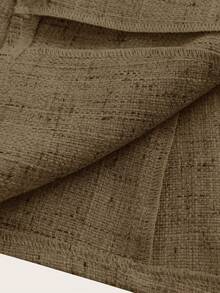 Ellevyn 女式无袖金属玫瑰纽扣衬衫，法式风格，休闲办公装，高端夏季衬衫 - 棕色 - 查看 4