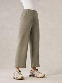 OutZeal 女士吸汗速干柔软弹力撞色缝线设计户外裤日常休闲 - 卡其色 - 查看 8