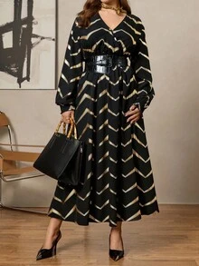 Zelara Váy cỡ lớn phong cách Old Money dành cho nữ Váy dự tiệc cưới cho nữ Váy đi chơi đêm Váy dự tiệc cho nữ Quần áo mùa thu dành cho nữ Váy dự tiệc cho nữ Váy lễ hội - màu đen - Xem 9