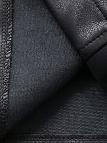 DAZY Conjunto de 2 piezas elegante de chaqueta de manga larga de un solo botonadura de unicolor y falda midi para mujer - Negro - Ver 7
