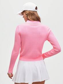 Eassivo Damen Regular Fit Langarm Poloshirt