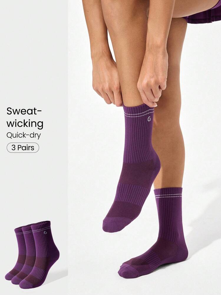 3 pares de calcetines de entrenamiento, trabajo y carrera con ventilación de malla, sin costuras, con soporte de arco y comodidad suave